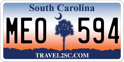 SC license plate MEO594