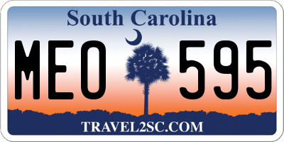 SC license plate MEO595