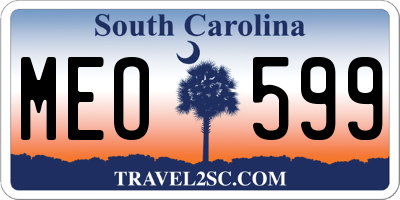 SC license plate MEO599