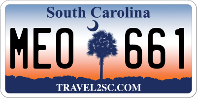 SC license plate MEO661