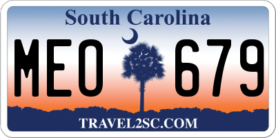 SC license plate MEO679
