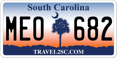 SC license plate MEO682
