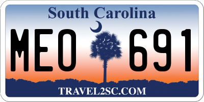 SC license plate MEO691