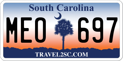 SC license plate MEO697