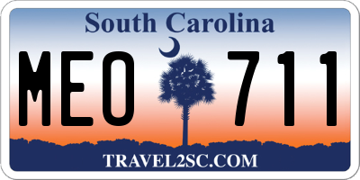 SC license plate MEO711