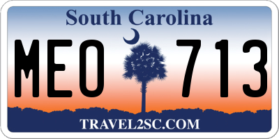 SC license plate MEO713