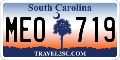 SC license plate MEO719