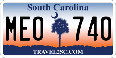 SC license plate MEO740