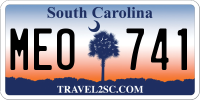 SC license plate MEO741