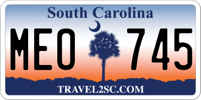 SC license plate MEO745