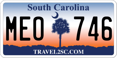 SC license plate MEO746