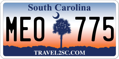 SC license plate MEO775