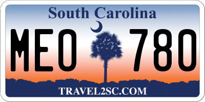 SC license plate MEO780