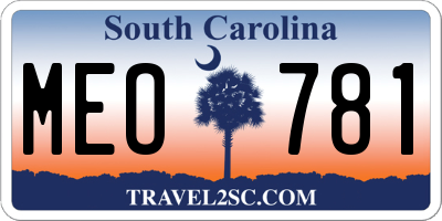 SC license plate MEO781