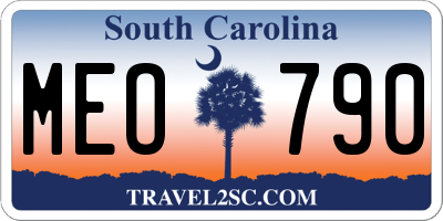 SC license plate MEO790