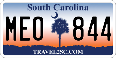 SC license plate MEO844