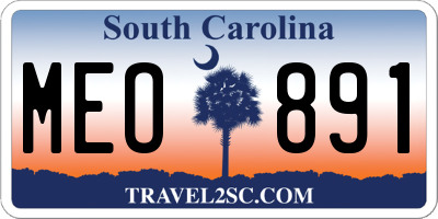 SC license plate MEO891