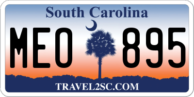 SC license plate MEO895