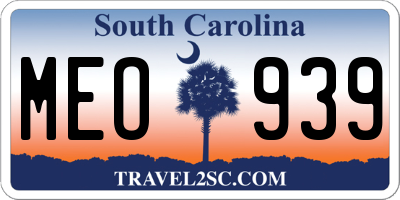 SC license plate MEO939