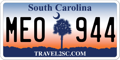 SC license plate MEO944