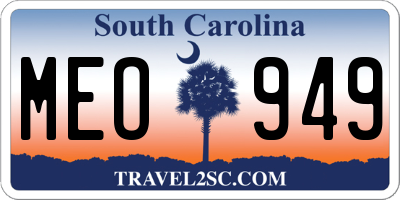 SC license plate MEO949