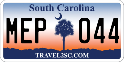 SC license plate MEP044