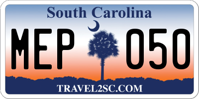 SC license plate MEP050