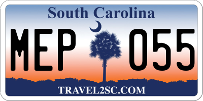 SC license plate MEP055
