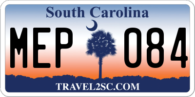 SC license plate MEP084
