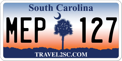 SC license plate MEP127