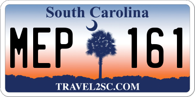 SC license plate MEP161