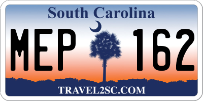 SC license plate MEP162