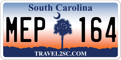 SC license plate MEP164