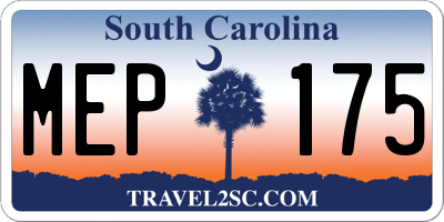 SC license plate MEP175