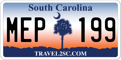 SC license plate MEP199