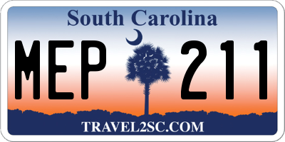 SC license plate MEP211