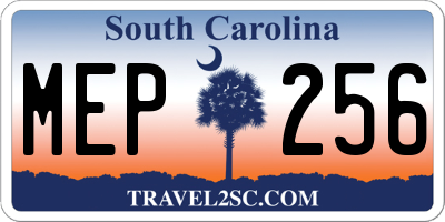SC license plate MEP256