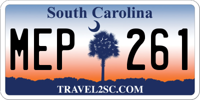 SC license plate MEP261