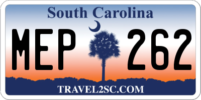 SC license plate MEP262