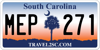 SC license plate MEP271