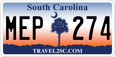 SC license plate MEP274