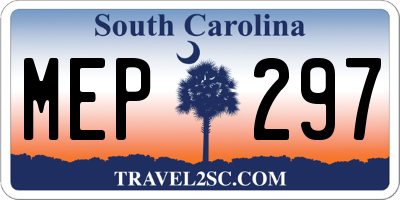 SC license plate MEP297