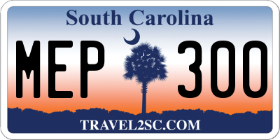 SC license plate MEP300
