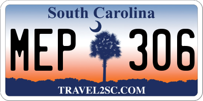 SC license plate MEP306