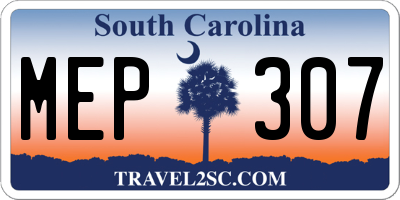 SC license plate MEP307