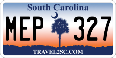 SC license plate MEP327
