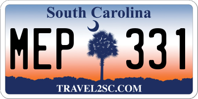 SC license plate MEP331