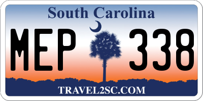 SC license plate MEP338