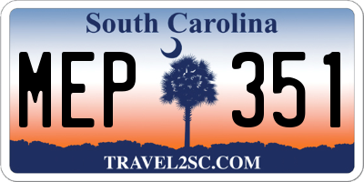 SC license plate MEP351