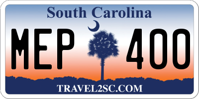 SC license plate MEP400